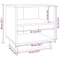 vidaXL Mesita de noche de madera maciza de pino negro 40x34x40 cm