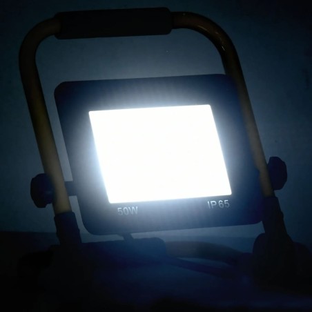 vidaXL Foco LED con asa 50 W blanco frío