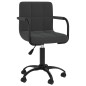 vidaXL Silla de oficina giratoria de terciopelo negro vidaXL Silla de oficina giratoria de terciopelo negro
