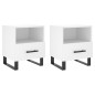 vidaXL Mesitas de noche 2 uds madera ingeniería blanco 40x35x47,5 cm vidaXL Mesitas de noche 2 uds madera ingeniería blanco 40x35x47,5 cm