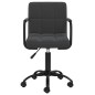 vidaXL Silla de oficina giratoria de terciopelo negro vidaXL Silla de oficina giratoria de terciopelo negro