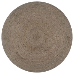  vidaXL Alfombra de yute tejida a mano redonda gris 90 cm