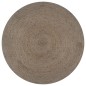 vidaXL Alfombra de yute tejida a mano redonda gris 90 cm vidaXL Alfombra de yute tejida a mano redonda gris 90 cm