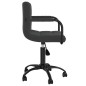 vidaXL Silla de oficina giratoria de terciopelo negro vidaXL Silla de oficina giratoria de terciopelo negro