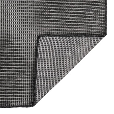 vidaXL Alfombra de exterior de tejido plano gris 200x280 cm