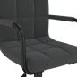 vidaXL Silla de oficina giratoria de terciopelo negro vidaXL Silla de oficina giratoria de terciopelo negro