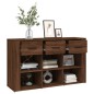 vidaXL Aparador de madera contrachapada marrón roble 100x30x59,5 cm vidaXL Aparador de madera contrachapada marrón roble 100x30x59,5 cm