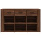 vidaXL Aparador de madera contrachapada marrón roble 100x30x59,5 cm vidaXL Aparador de madera contrachapada marrón roble 100x30x59,5 cm