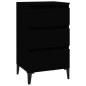 vidaXL Mesita de noche madera contrachapada negro 40x35x70 cm vidaXL Mesita de noche madera contrachapada negro 40x35x70 cm