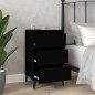 vidaXL Mesita de noche madera contrachapada negro 40x35x70 cm vidaXL Mesita de noche madera contrachapada negro 40x35x70 cm