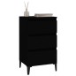 vidaXL Mesita de noche madera contrachapada negro 40x35x70 cm vidaXL Mesita de noche madera contrachapada negro 40x35x70 cm