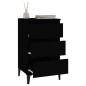 vidaXL Mesita de noche madera contrachapada negro 40x35x70 cm vidaXL Mesita de noche madera contrachapada negro 40x35x70 cm