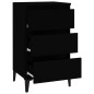 vidaXL Mesita de noche madera contrachapada negro 40x35x70 cm vidaXL Mesita de noche madera contrachapada negro 40x35x70 cm