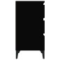 vidaXL Mesita de noche madera contrachapada negro 40x35x70 cm vidaXL Mesita de noche madera contrachapada negro 40x35x70 cm