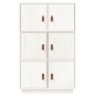 vidaXL Aparador de madera maciza de pino blanco 67x40x108,5 cm