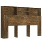 vidaXL Mueble cabecero color roble ahumado 160x19x103,5 cm vidaXL Mueble cabecero color roble ahumado 160x19x103,5 cm