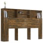 vidaXL Mueble cabecero color roble ahumado 160x19x103,5 cm vidaXL Mueble cabecero color roble ahumado 160x19x103,5 cm