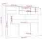 vidaXL Mueble cabecero color roble ahumado 160x19x103,5 cm vidaXL Mueble cabecero color roble ahumado 160x19x103,5 cm