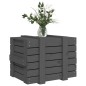 vidaXL Caja de almacenaje madera maciza de pino gris 58x40,5x42 cm