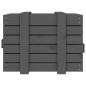 vidaXL Caja de almacenaje madera maciza de pino gris 58x40,5x42 cm