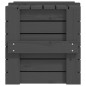 vidaXL Caja de almacenaje madera maciza de pino gris 58x40,5x42 cm
