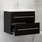 vidaXL Mueble de lavabo madera de ingeniería negro 60x38,5x48 cm