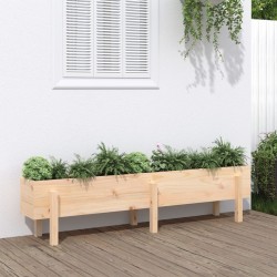 vidaXL Arriate elevado de jardín madera maciza de pino 160x30x38 cm