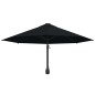 vidaXL Sombrilla de pared con palo de metal negro 300 cm