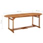 vidaXL Mesa de comedor jardín 220x90x75 cm madera maciza de acacia vidaXL Mesa de comedor jardín 220x90x75 cm madera maciza de acacia