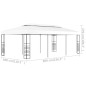 vidaXL Marquesina cenador de jardín blanca 6x3 m vidaXL Marquesina cenador de jardín blanca 6x3 m