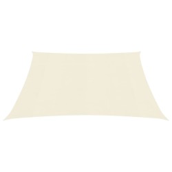 vidaXL Toldo de vela crema HDPE 160 g/m² 7x7 m
