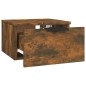 vidaXL Mesita de noche de pared color roble ahumado 34x30x20 cm vidaXL Mesita de noche de pared color roble ahumado 34x30x20 cm