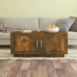 vidaXL Mesa de centro madera contrachapada roble ahumado 102x50x45 cm