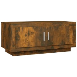 vidaXL Mesa de centro madera contrachapada roble ahumado 102x50x45 cm