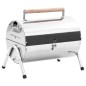 vidaXL Barbacoa de carbón de sobremesa acero inoxidable doble parrilla vidaXL Barbacoa de carbón de sobremesa acero inoxidable doble parrilla