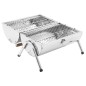 vidaXL Barbacoa de carbón de sobremesa acero inoxidable doble parrilla vidaXL Barbacoa de carbón de sobremesa acero inoxidable doble parrilla