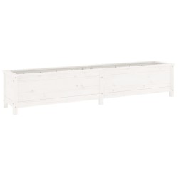 vidaXL Arriate elevado de jardín madera de pino blanco 199,5x40x39 cm