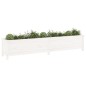 vidaXL Arriate elevado de jardín madera de pino blanco 199,5x40x39 cm vidaXL Arriate elevado de jardín madera de pino blanco 199,5x40x39 cm