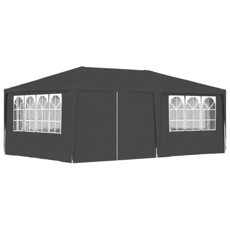 vidaXL Carpa profesional para fiestas con paredes gris 90 g/m² 4x6 m