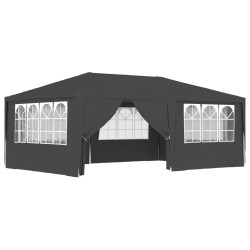 vidaXL Carpa profesional para fiestas con paredes gris 90 g/m² 4x6 m