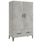 vidaXL Aparador de madera contrachapada gris hormigón 70x31x115 cm vidaXL Aparador de madera contrachapada gris hormigón 70x31x115 cm
