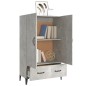 vidaXL Aparador de madera contrachapada gris hormigón 70x31x115 cm vidaXL Aparador de madera contrachapada gris hormigón 70x31x115 cm