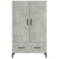 vidaXL Aparador de madera contrachapada gris hormigón 70x31x115 cm vidaXL Aparador de madera contrachapada gris hormigón 70x31x115 cm
