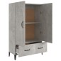 vidaXL Aparador de madera contrachapada gris hormigón 70x31x115 cm vidaXL Aparador de madera contrachapada gris hormigón 70x31x115 cm