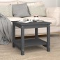 vidaXL Mesa de centro de madera maciza de pino gris 50x50x45 cm vidaXL Mesa de centro de madera maciza de pino gris 50x50x45 cm