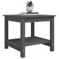 vidaXL Mesa de centro de madera maciza de pino gris 50x50x45 cm vidaXL Mesa de centro de madera maciza de pino gris 50x50x45 cm