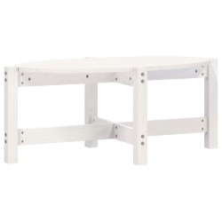 vidaXL Mesa de centro de madera maciza de pino blanco 87x48x35 cm