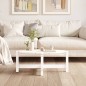 vidaXL Mesa de centro de madera maciza de pino blanco 87x48x35 cm vidaXL Mesa de centro de madera maciza de pino blanco 87x48x35 cm