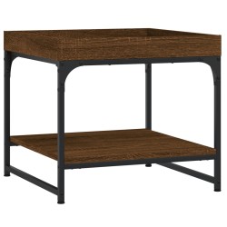 vidaXL Mesa de centro madera ingeniería roble marrón 49,5x49,5x45 cm