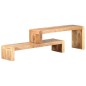 vidaXL Mueble de TV de 2 piezas de madera maciza de acacia